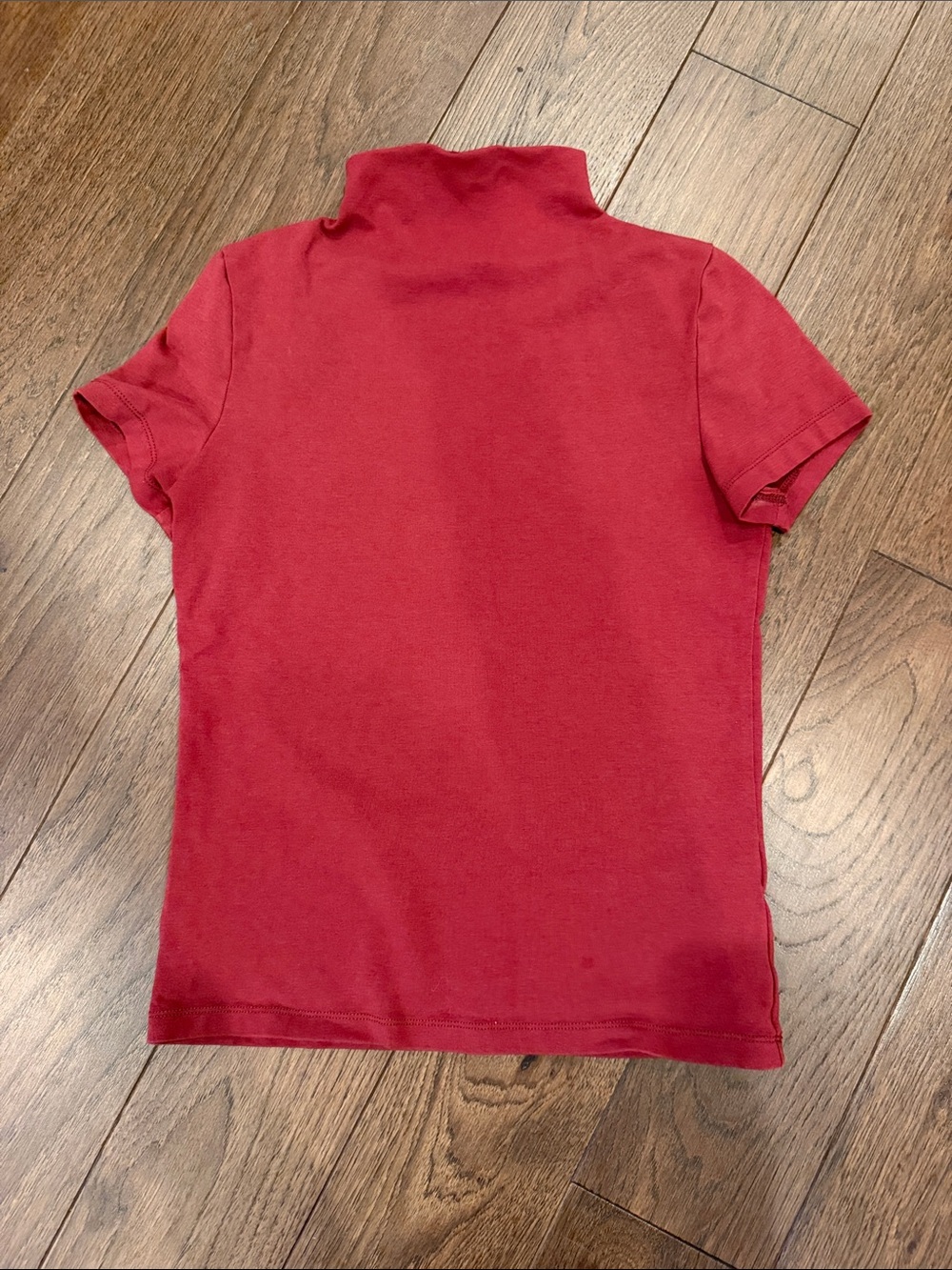 Madewell Women’s Short Sleeve Red Mock Neck Top Size Small - C27-170